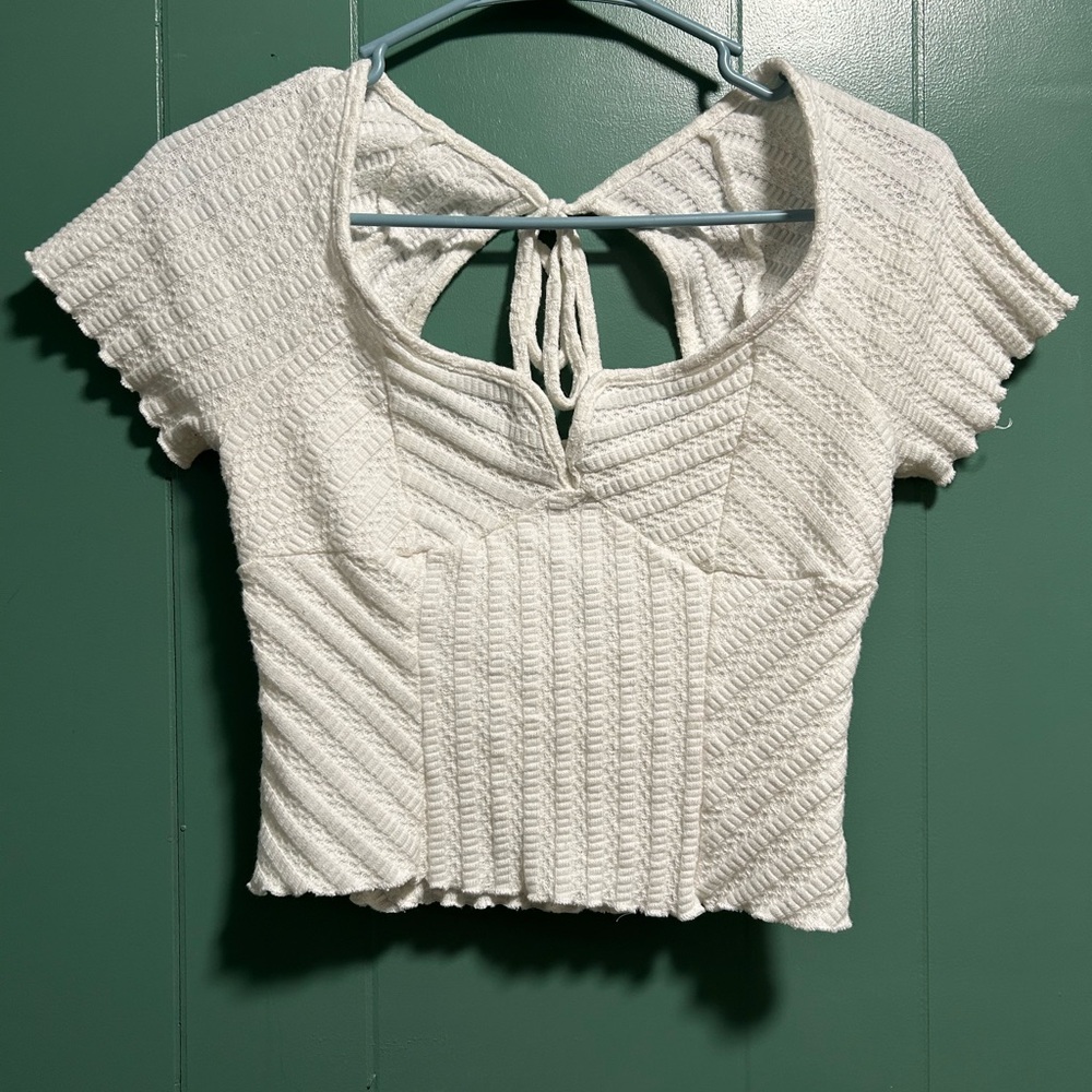 Atelier by Kirious Women's Short Sleeve Knit Cropped Top